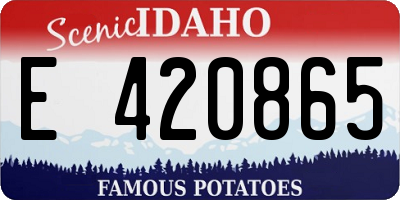 ID license plate E420865