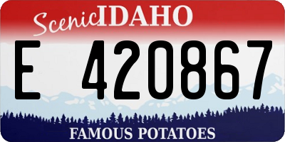 ID license plate E420867