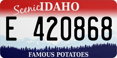 ID license plate E420868