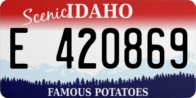 ID license plate E420869