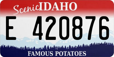 ID license plate E420876