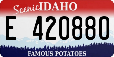 ID license plate E420880