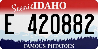 ID license plate E420882