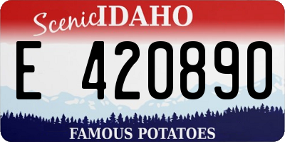 ID license plate E420890