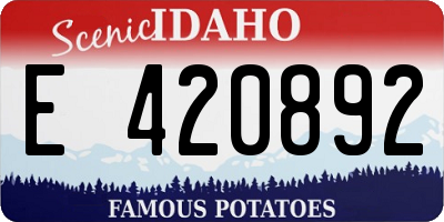 ID license plate E420892