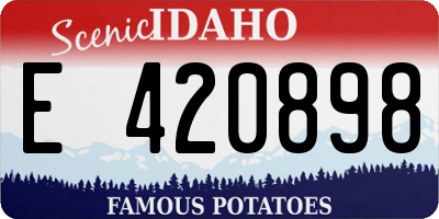 ID license plate E420898