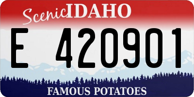 ID license plate E420901