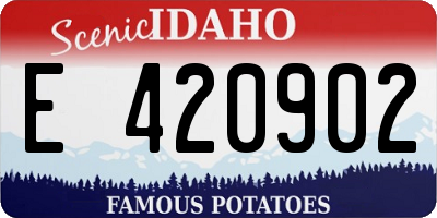 ID license plate E420902