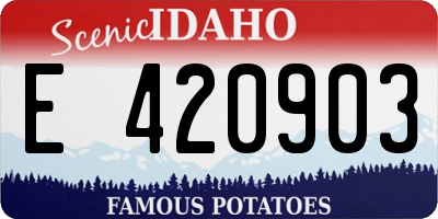 ID license plate E420903