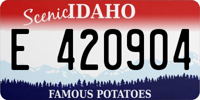 ID license plate E420904