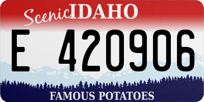 ID license plate E420906