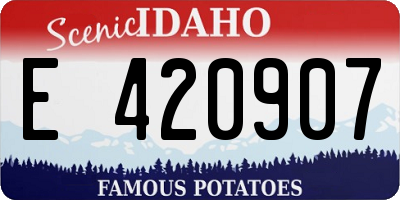 ID license plate E420907