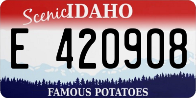 ID license plate E420908