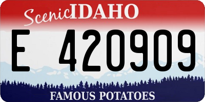 ID license plate E420909