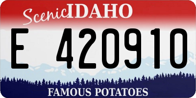ID license plate E420910