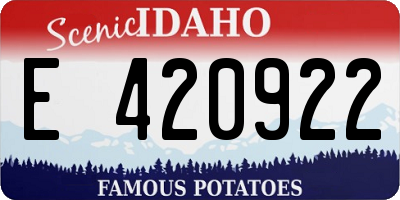 ID license plate E420922