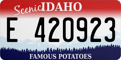 ID license plate E420923