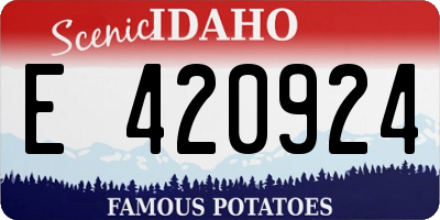 ID license plate E420924
