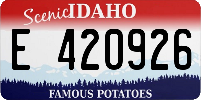 ID license plate E420926