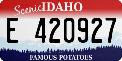 ID license plate E420927