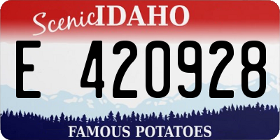 ID license plate E420928