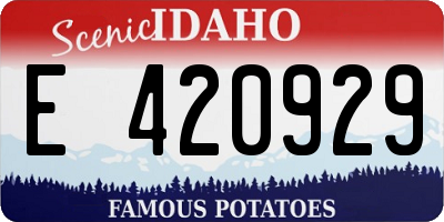ID license plate E420929