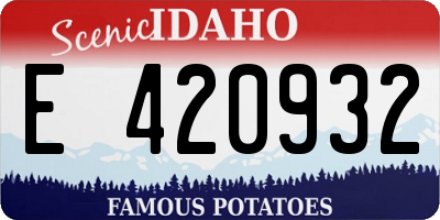 ID license plate E420932