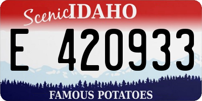 ID license plate E420933