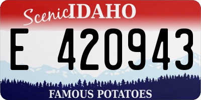 ID license plate E420943