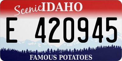ID license plate E420945