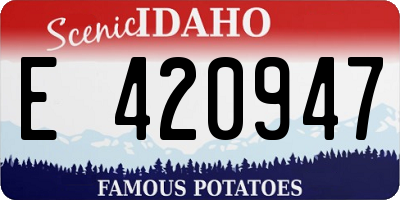 ID license plate E420947