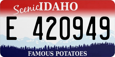 ID license plate E420949