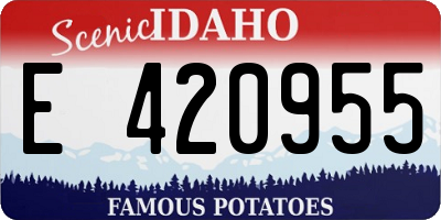 ID license plate E420955