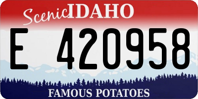 ID license plate E420958