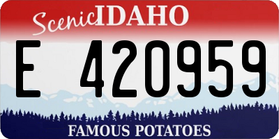 ID license plate E420959