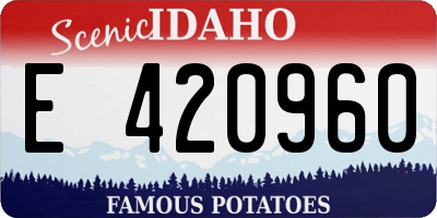 ID license plate E420960