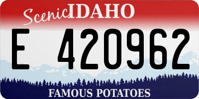 ID license plate E420962