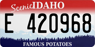 ID license plate E420968