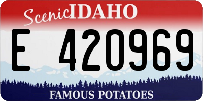 ID license plate E420969