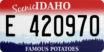 ID license plate E420970