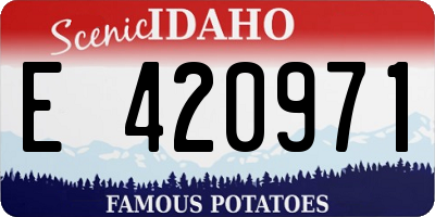 ID license plate E420971