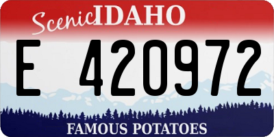 ID license plate E420972