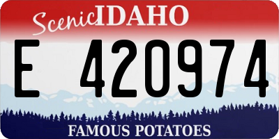 ID license plate E420974