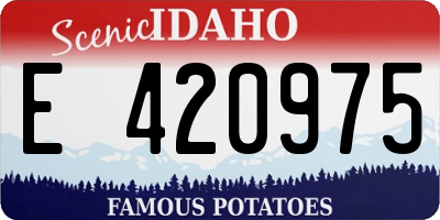 ID license plate E420975