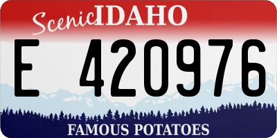 ID license plate E420976