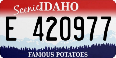 ID license plate E420977