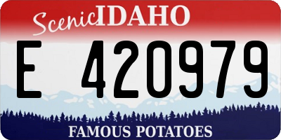 ID license plate E420979