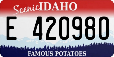 ID license plate E420980