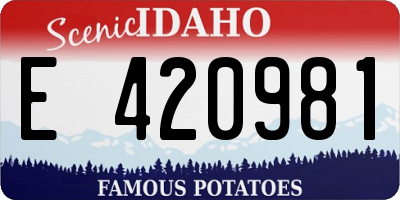 ID license plate E420981