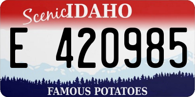 ID license plate E420985